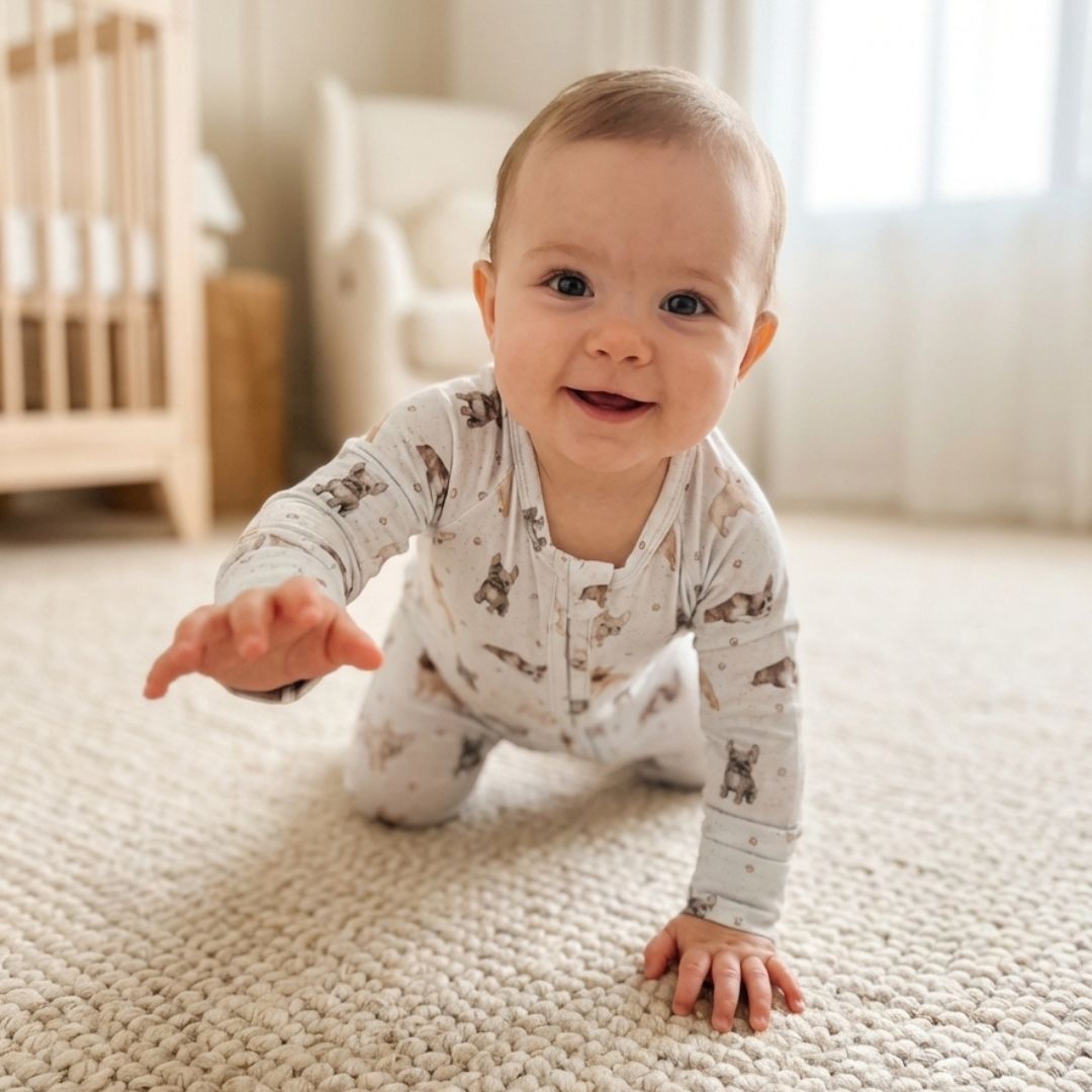 FRENCHIE | Full Zip Unisex Romper - Smitten Bub Co.