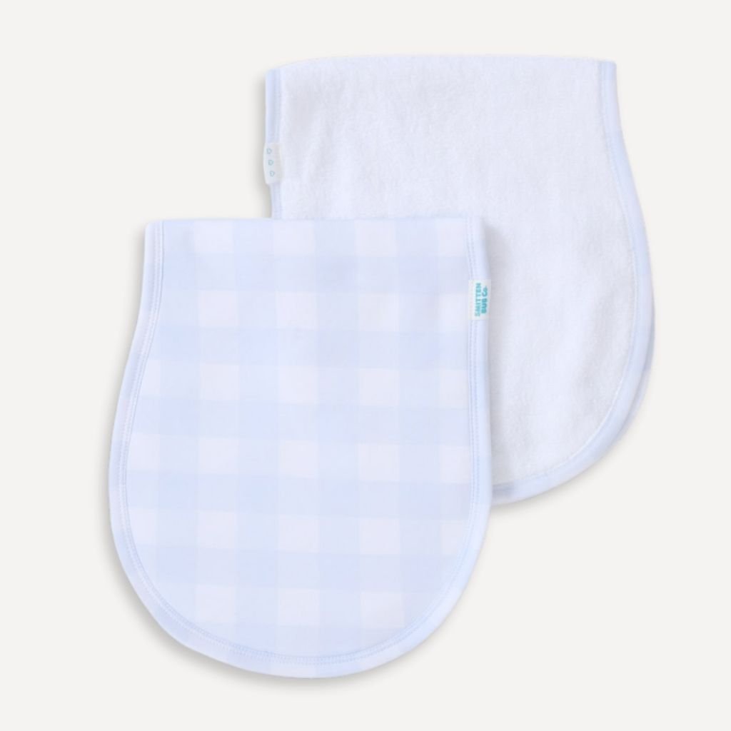 BLUE GINGHAM | Burp Cloth - Smitten Bub Co.