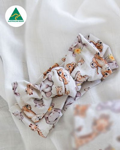 Baby Safari Animal - Topknot Bow - Smitten Bub Co.