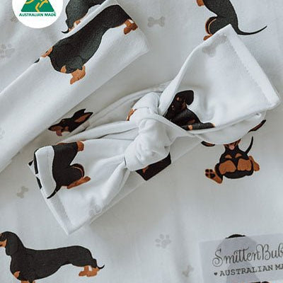 Dachshund Bow - Topknot Bow - Smitten Bub Co.