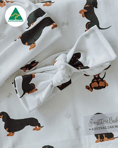 Dachshund Bow - Topknot Bow - Smitten Bub Co.