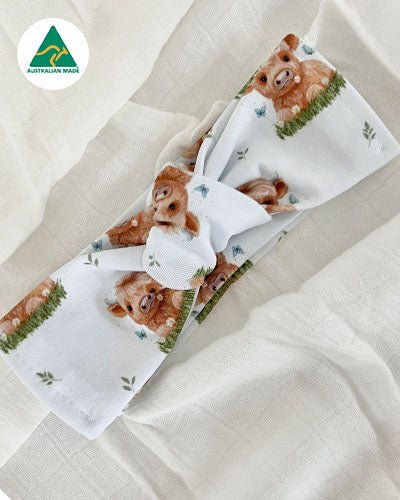 Highland Cow - Topknot Bow - Smitten Bub Co.