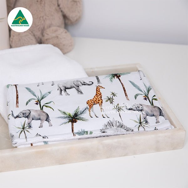 African Animals Burp Cloth - Smitten Bub Co.
