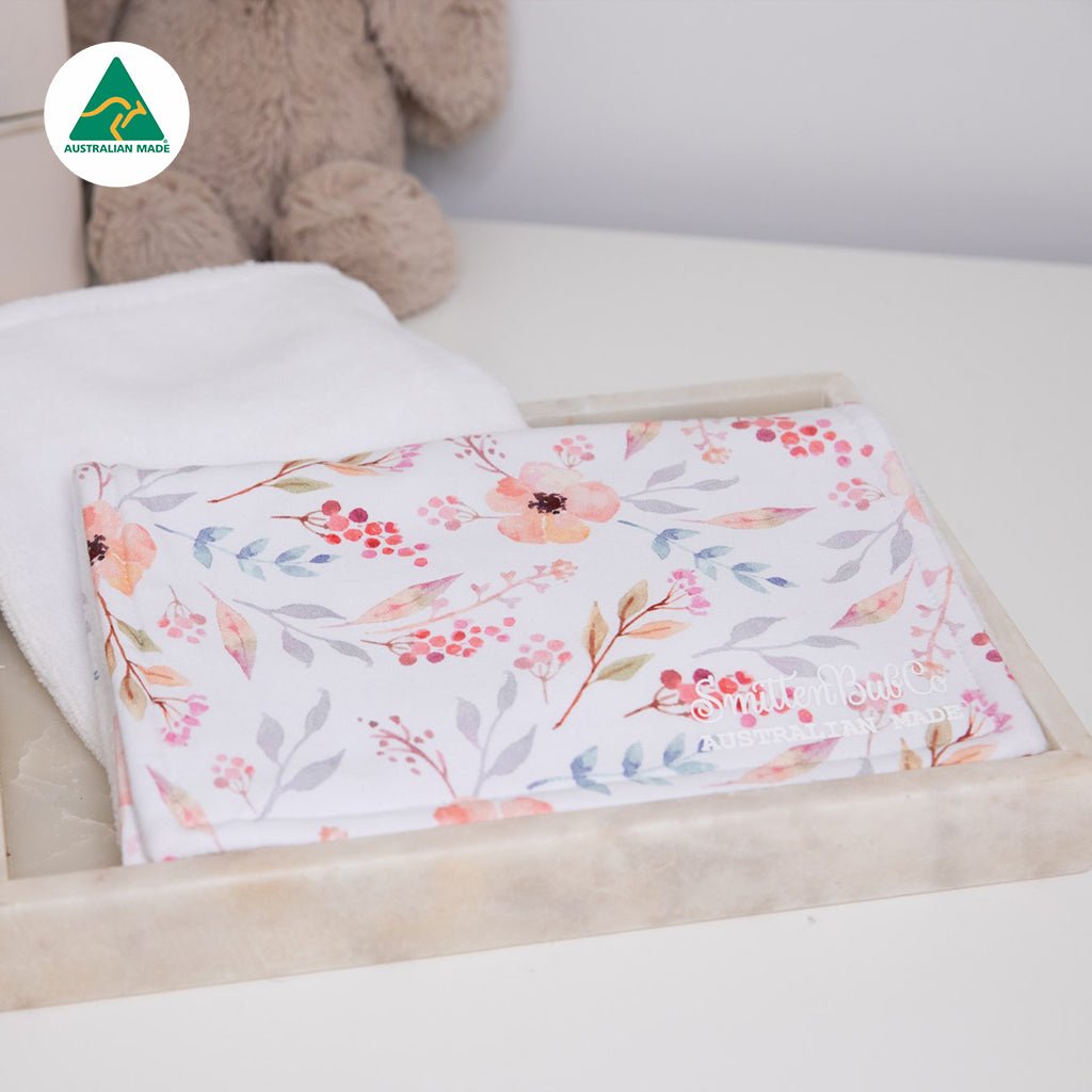 Poppy Blossom Burp Cloth - Smitten Bub Co.