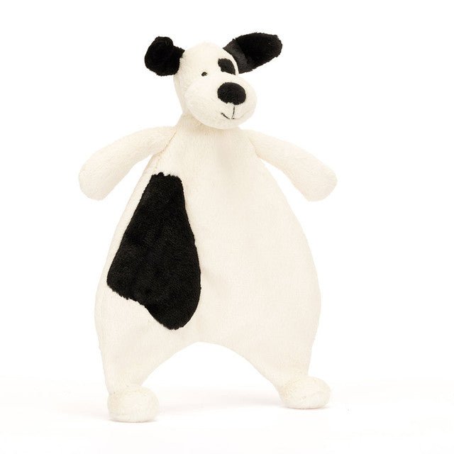 Jellycat Bashful Black & Cream Puppy Comforter - Smitten Bub Co.