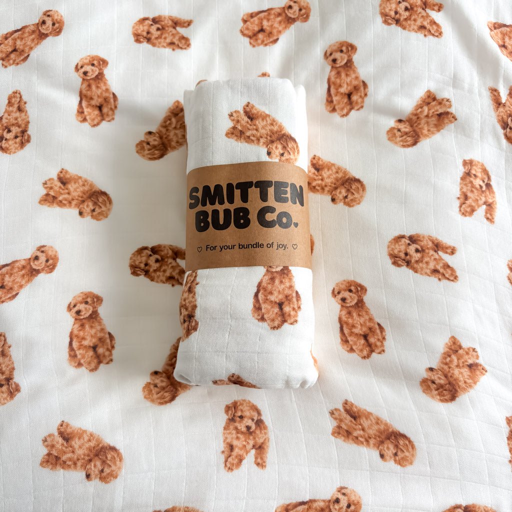 CAVOODLE | Bamboo Cotton Muslin Swaddle - Smitten Bub Co.