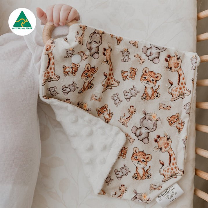 Baby Safari Animals Comforter - Smitten Bub Co.