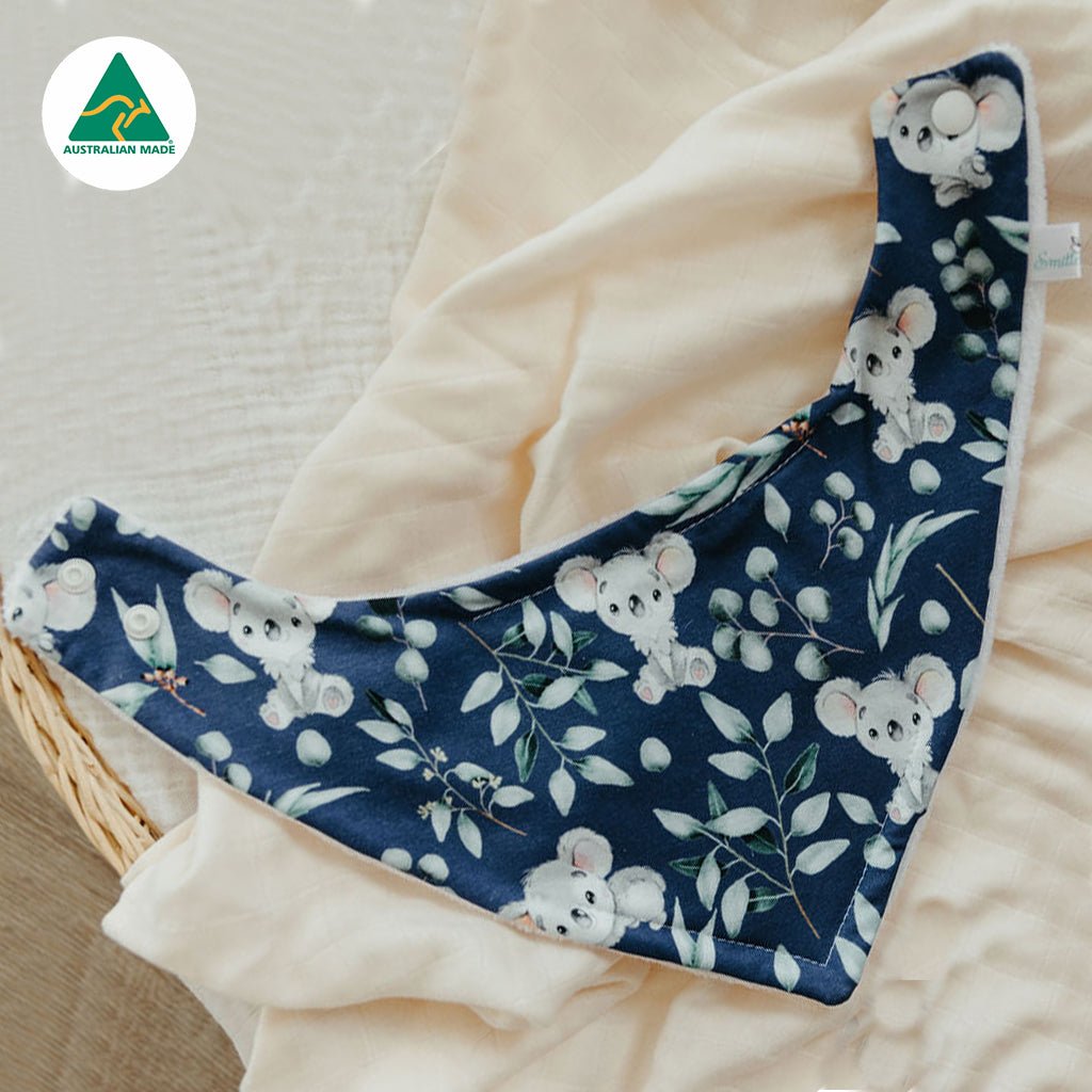 Koala Cuddles Bandana Baby Bib - Smitten Bub Co.