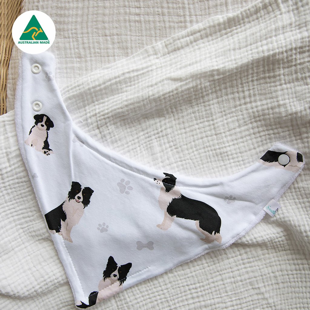 Border Collie Bandana Bib - Smitten Bub Co.
