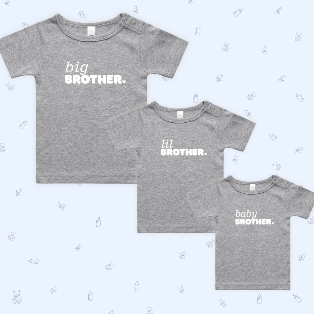 Infant Short Sleeve Tee - Grey Marle - Smitten Bub Co.