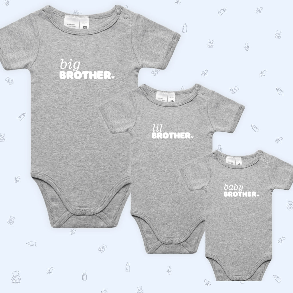 Infant Short Sleeve Romper - Grey Marle - Smitten Bub Co.
