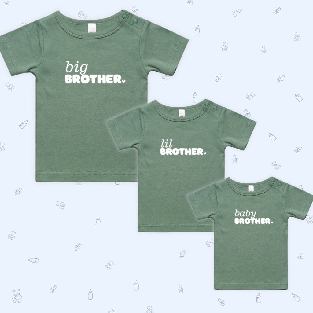 Infant Short Sleeve Tee - Sage Green - Smitten Bub Co.