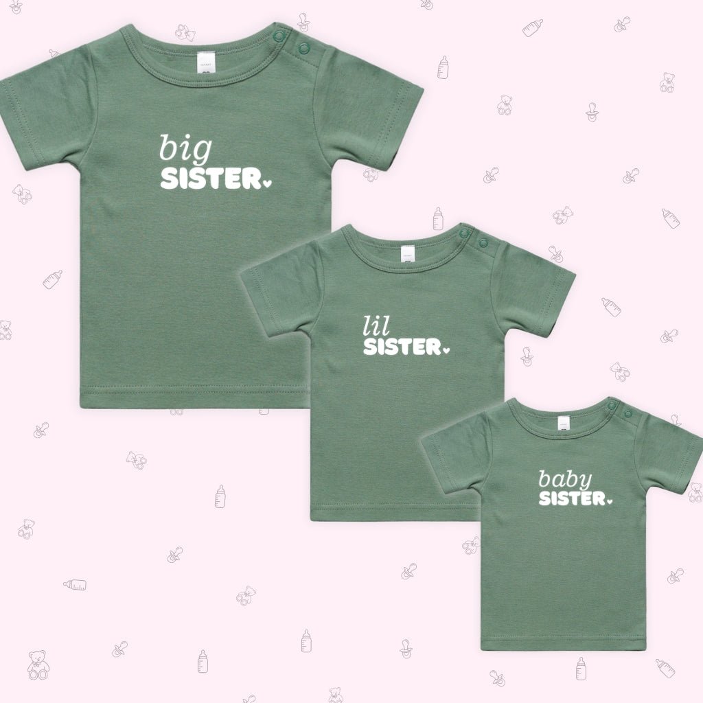 Infant Short Sleeve Tee - Sage Green - Smitten Bub Co.