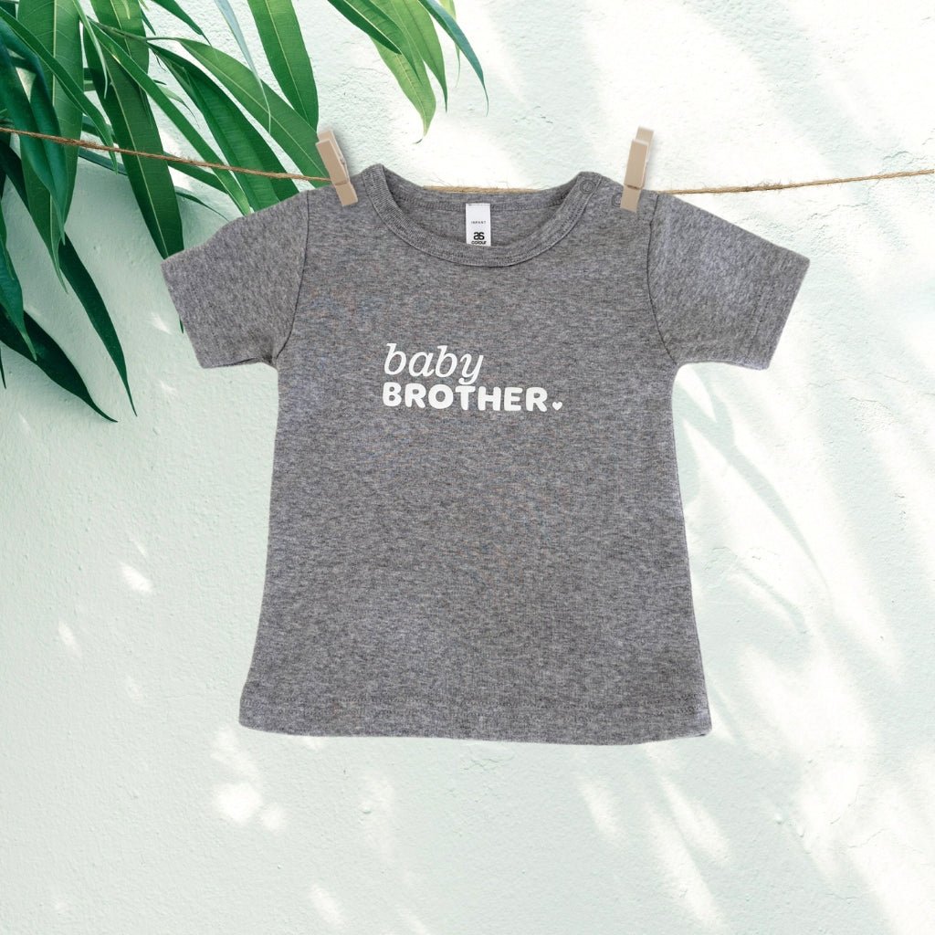 Infant Short Sleeve Tee - Grey Marle - Smitten Bub Co.