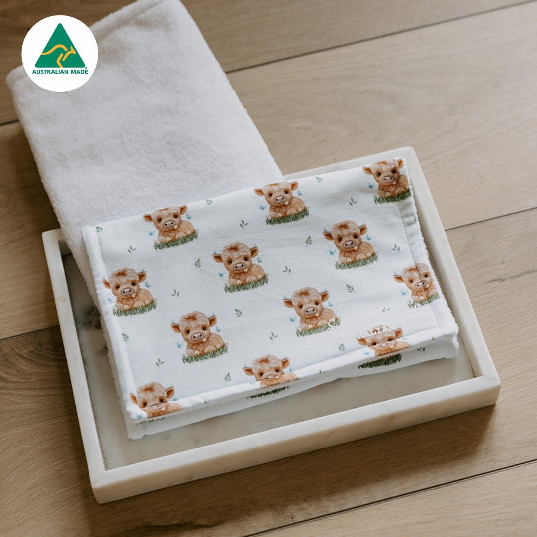 Highland Cow Burp Cloth - Smitten Bub Co.