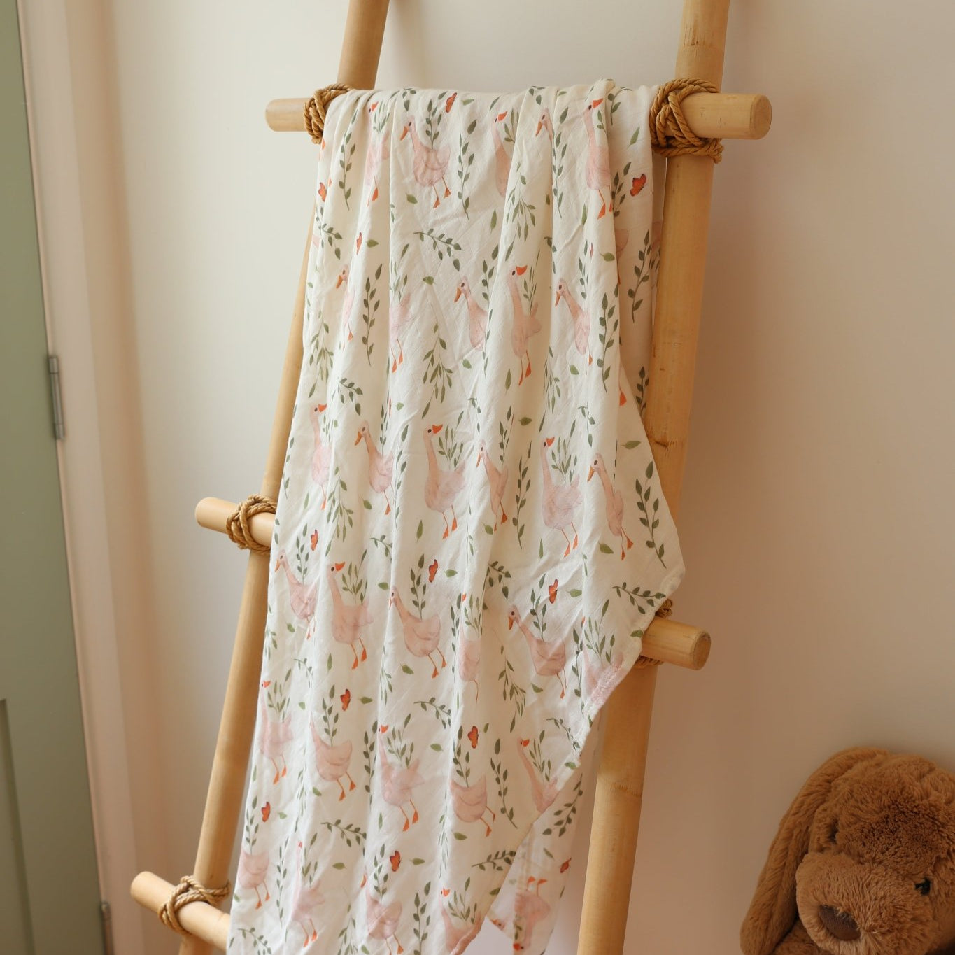 Ducks Bamboo Cotton Muslin Wrap - Smitten Bub Co.