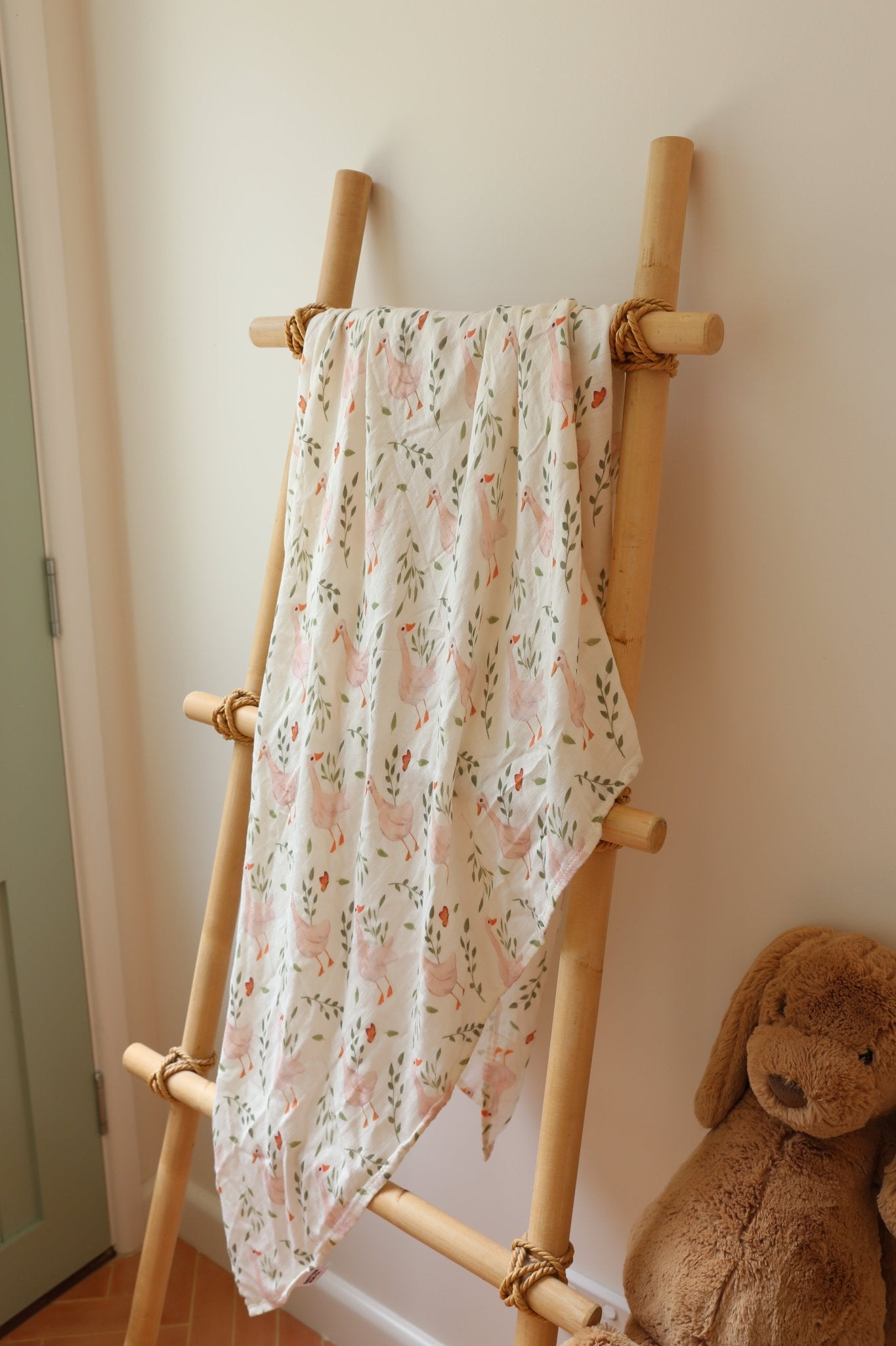 Ducks Bamboo Cotton Muslin Wrap - Smitten Bub Co.