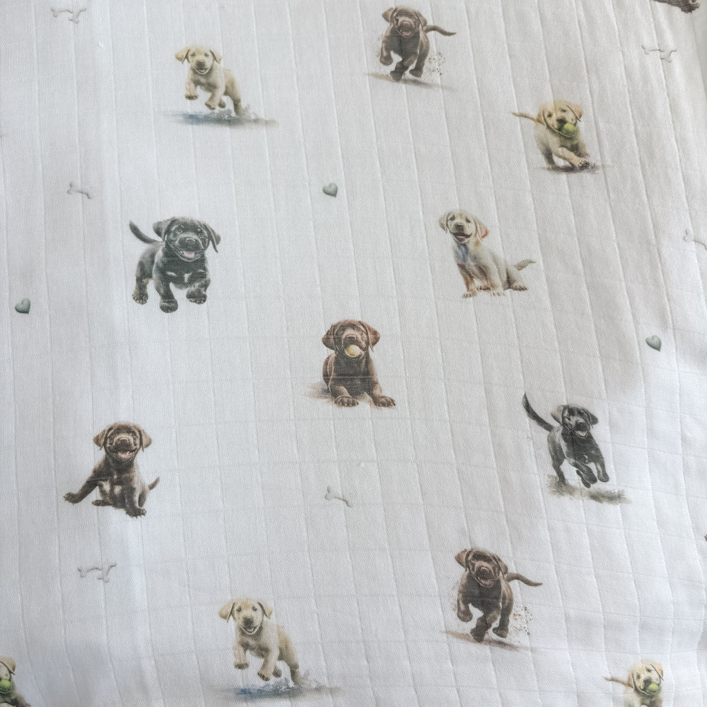 LABRADOR | Bamboo Cotton Muslin Swaddle - Smitten Bub Co.