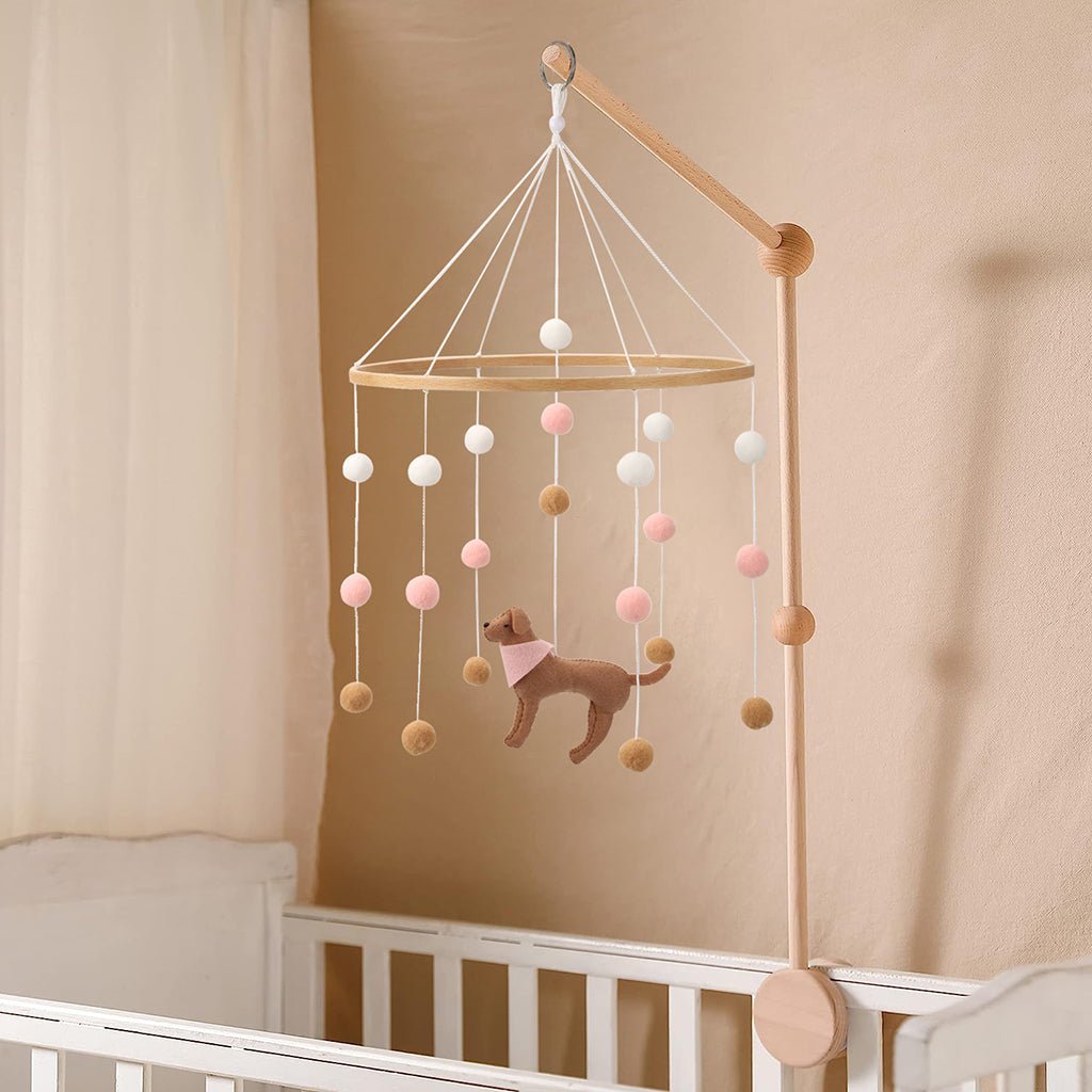 Dog Felt Cot Mobiles | Girl - Smitten Bub Co.