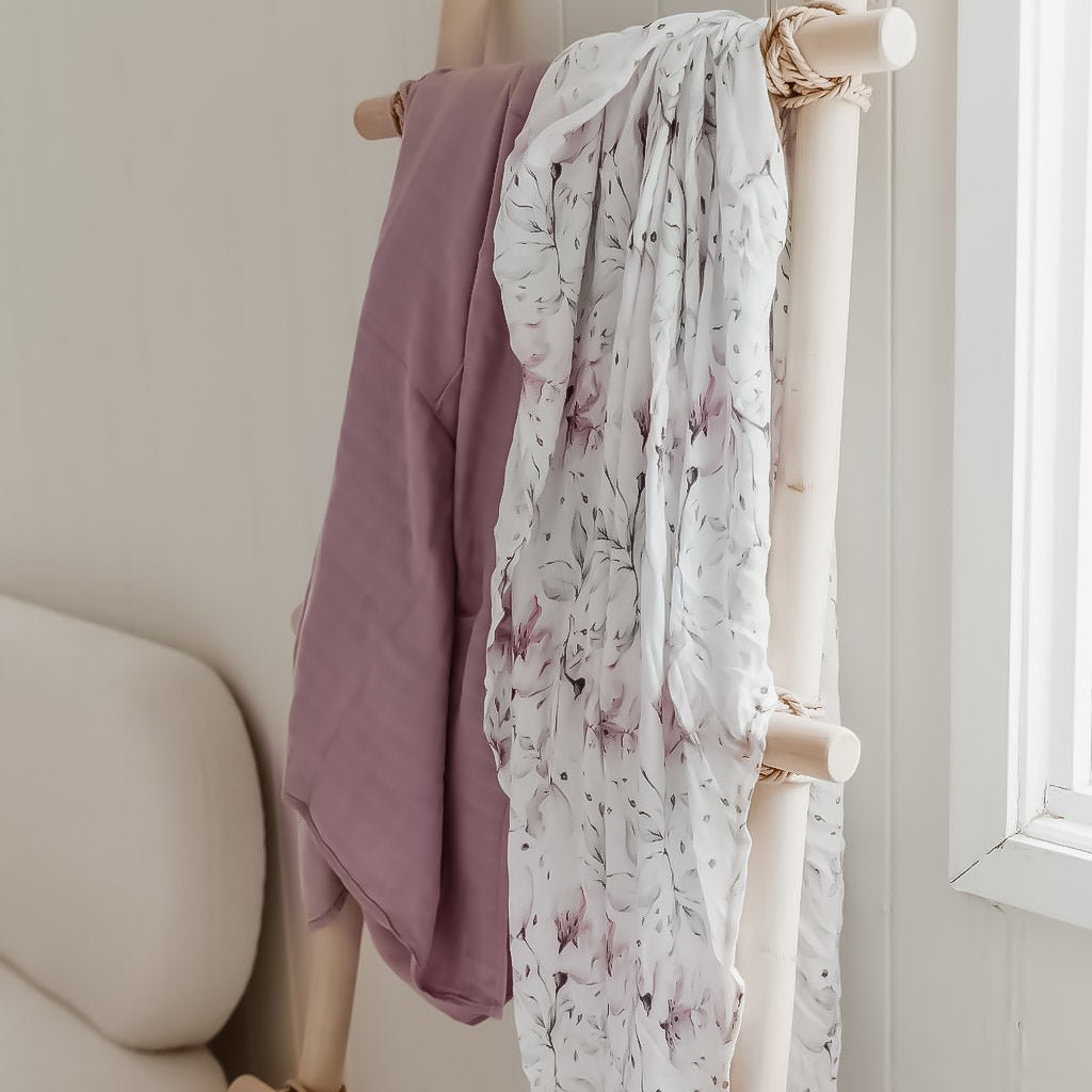LAVENDER | Bamboo Cotton Muslin Swaddle - Smitten Bub Co.