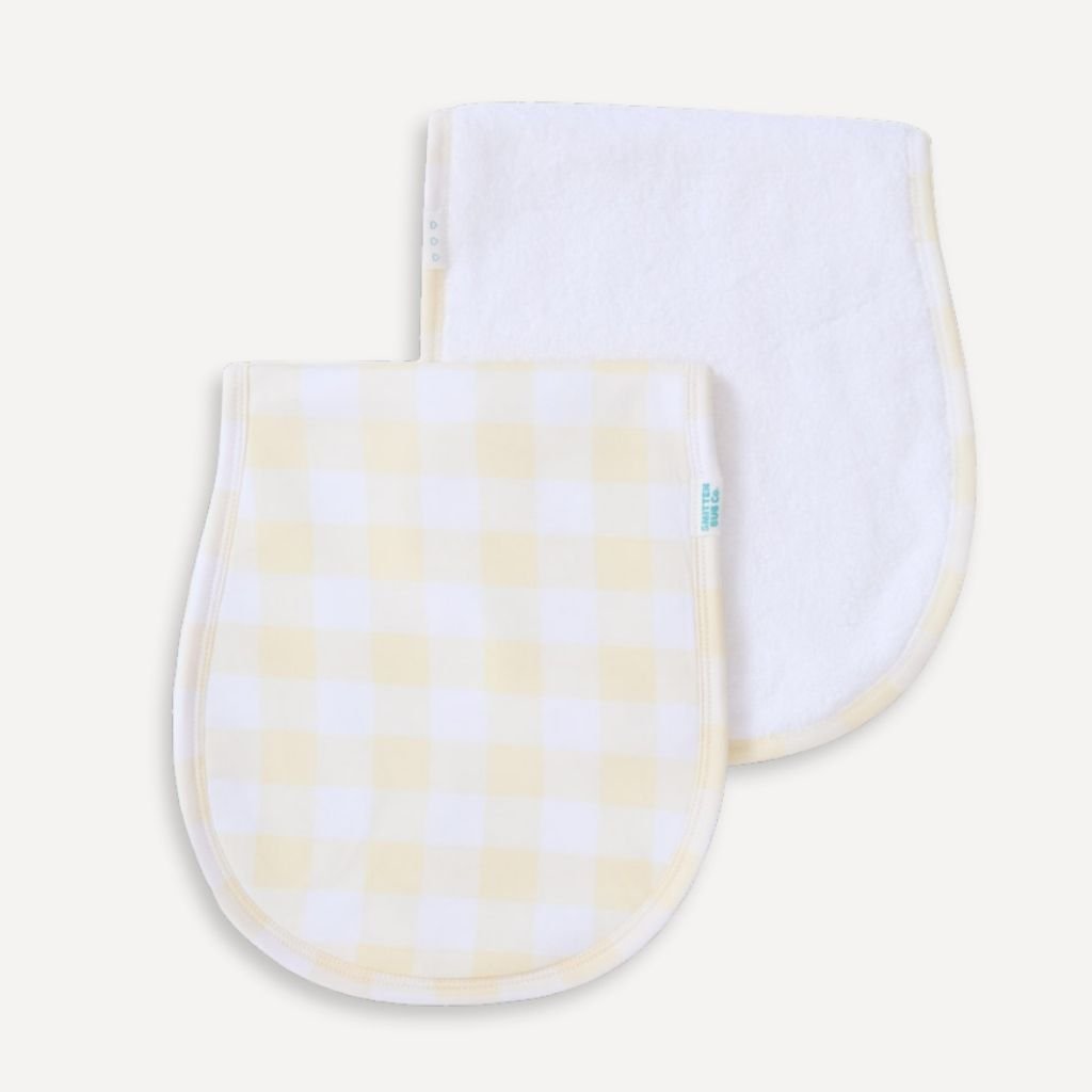 LEMON GINGHAM | Burp Cloth - Smitten Bub Co.