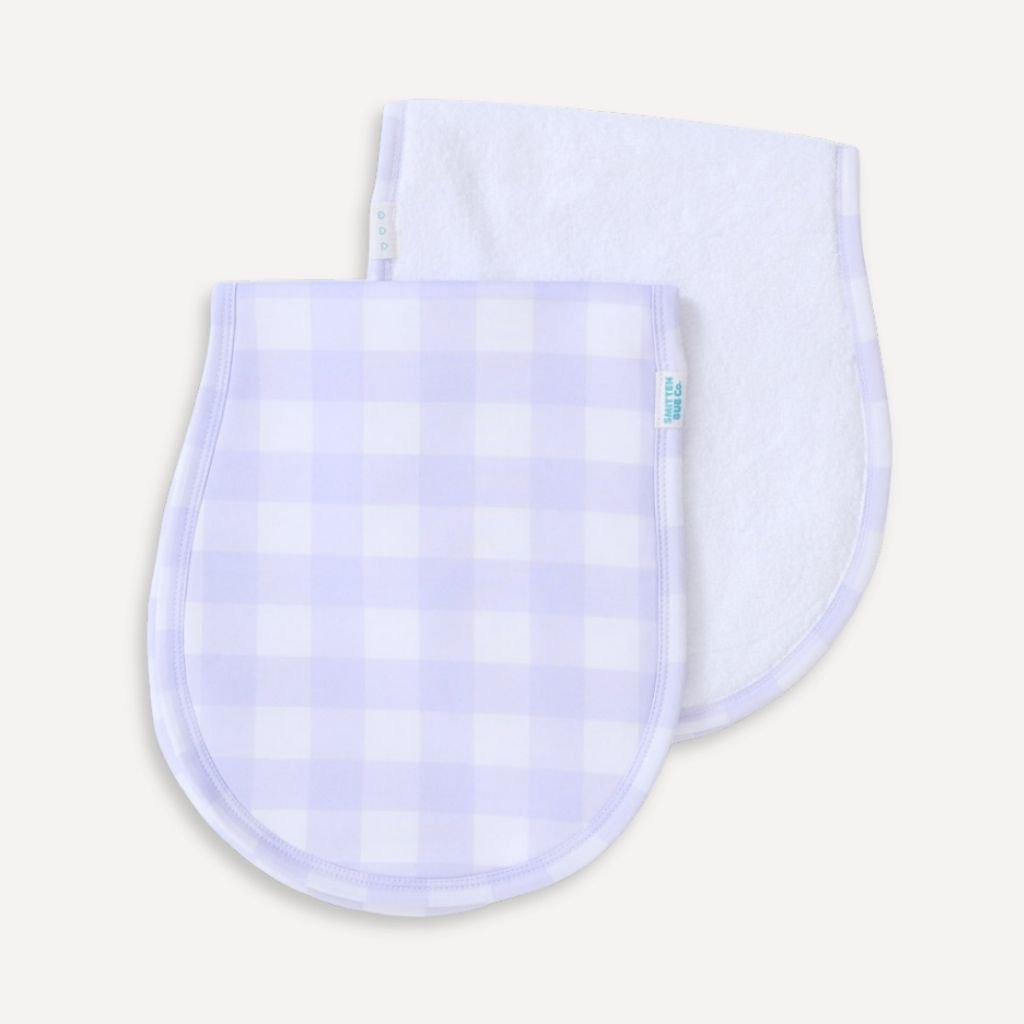 LILAC GINGHAM | Burp Cloth - Smitten Bub Co.