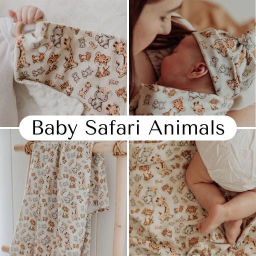 Baby Safari Animal | 6 Items + Gift - Smitten Bub Co.