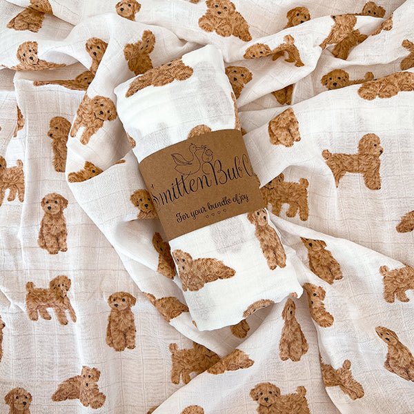 Cavoodle Bamboo Cotton Muslin Wrap - Smitten Bub Co.