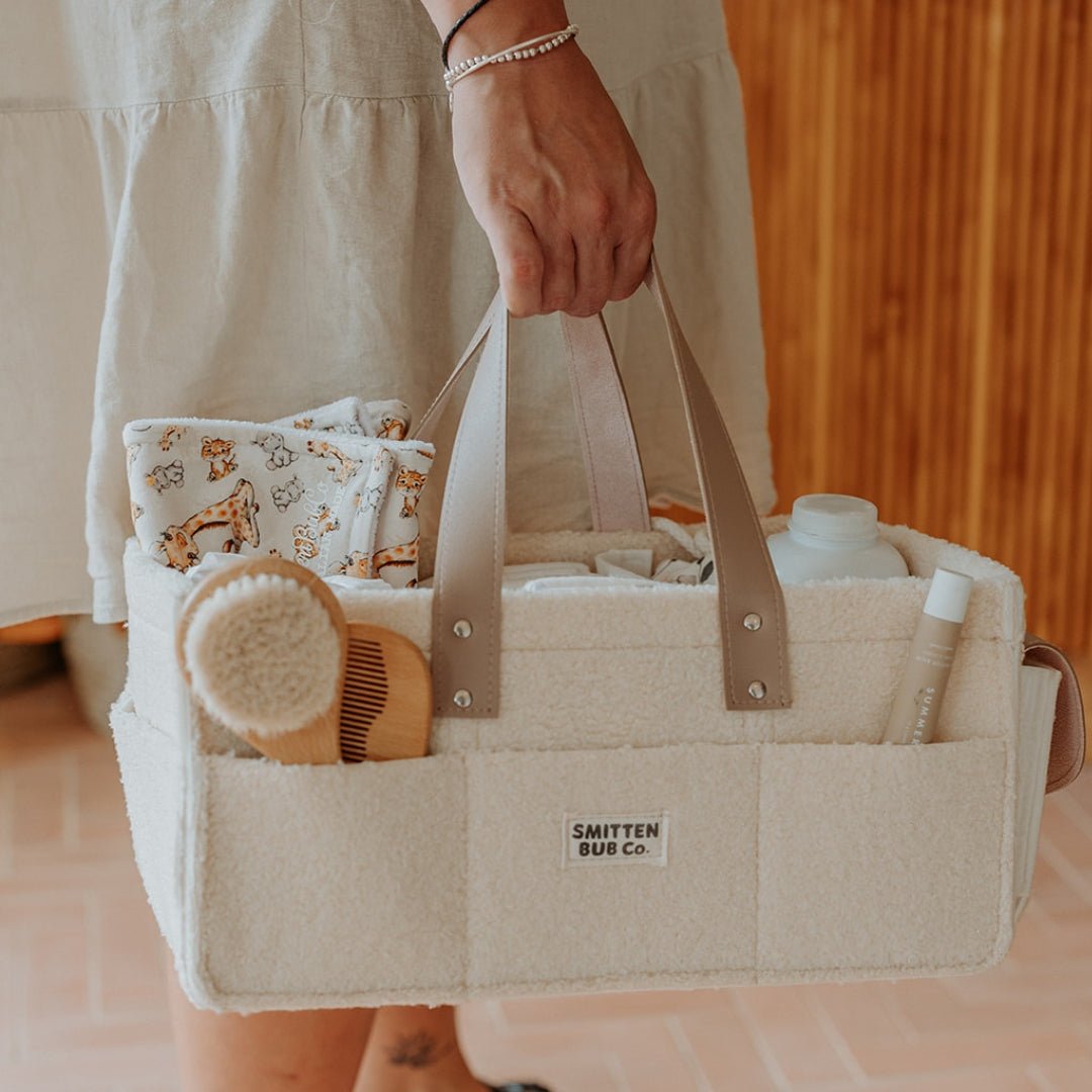 Bouclé Nappy Caddy - Smitten Bub Co.