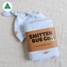 Blue Sail Boats Swaddle Set - Smitten Bub Co.