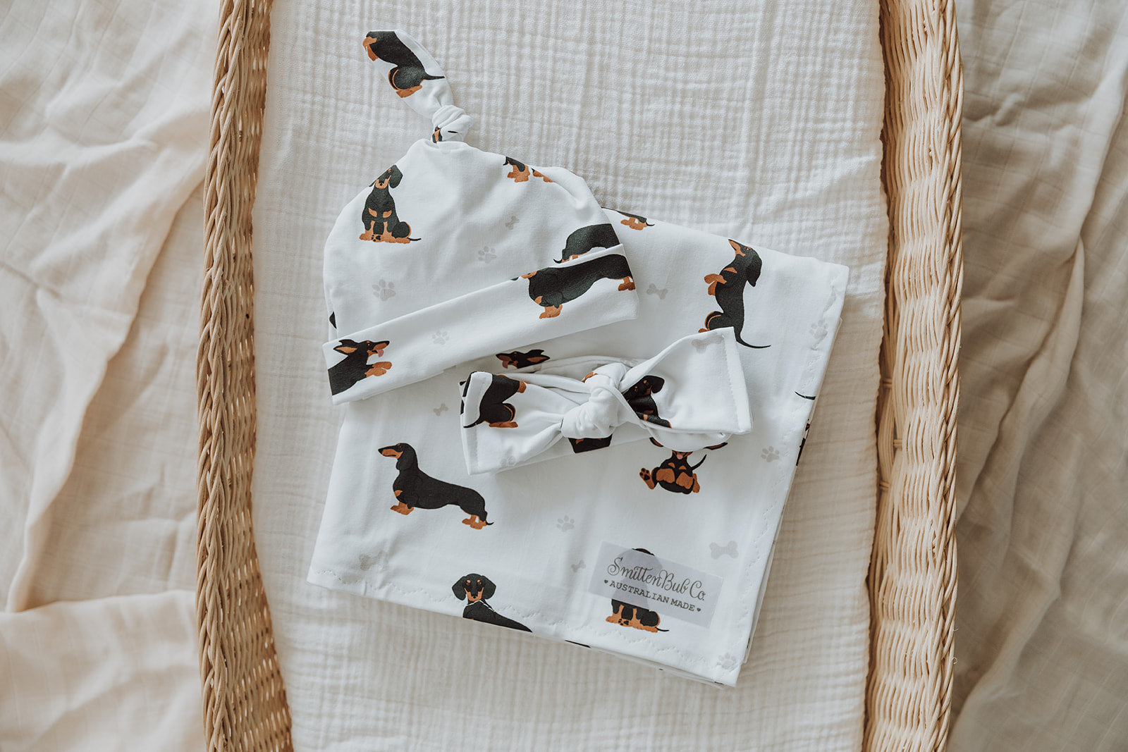 *PRE-ORDER* - Dachshund Swaddle Set | Due Mid June