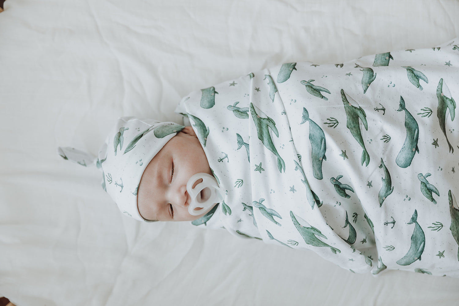 Whales &amp; Turtle Swaddle Set