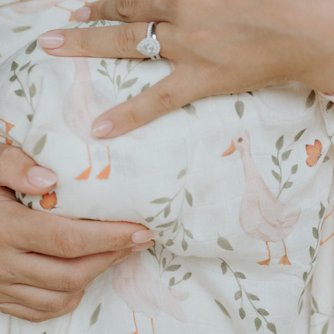 Ducks Bamboo Cotton Muslin Wrap - Smitten Bub Co.