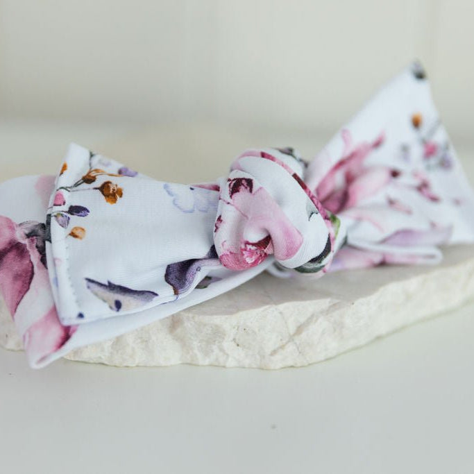 Mustard Stripe - Topknot Bow - Smitten Bub Co.