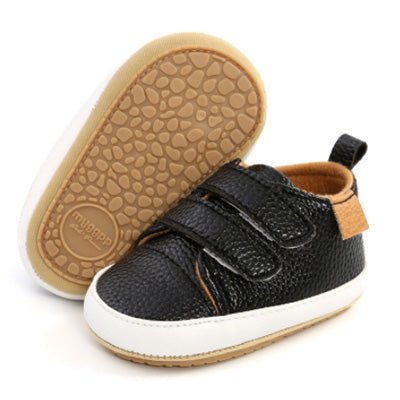Bailey Baby/Toddler Velcro Sneakers - BLACK - Smitten Bub Co.