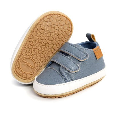 Bailey Baby/Toddler Velcro Sneakers - BLUE - Smitten Bub Co.