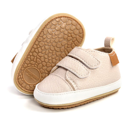 Toddler  nude  Bailey Baby/Toddler Velcro Sneakers - NUDE – Smitten Bub Co.