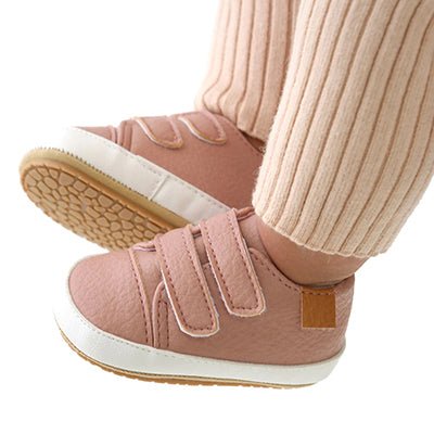 Bailey Baby/Toddler Velcro Sneakers - PINK - Smitten Bub Co.