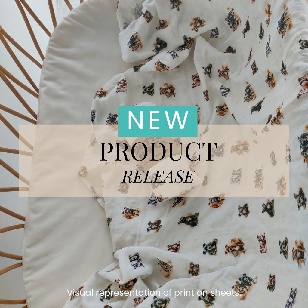 Staffy| Bassinet Sheet / Change Mat Cover - Smitten Bub Co.