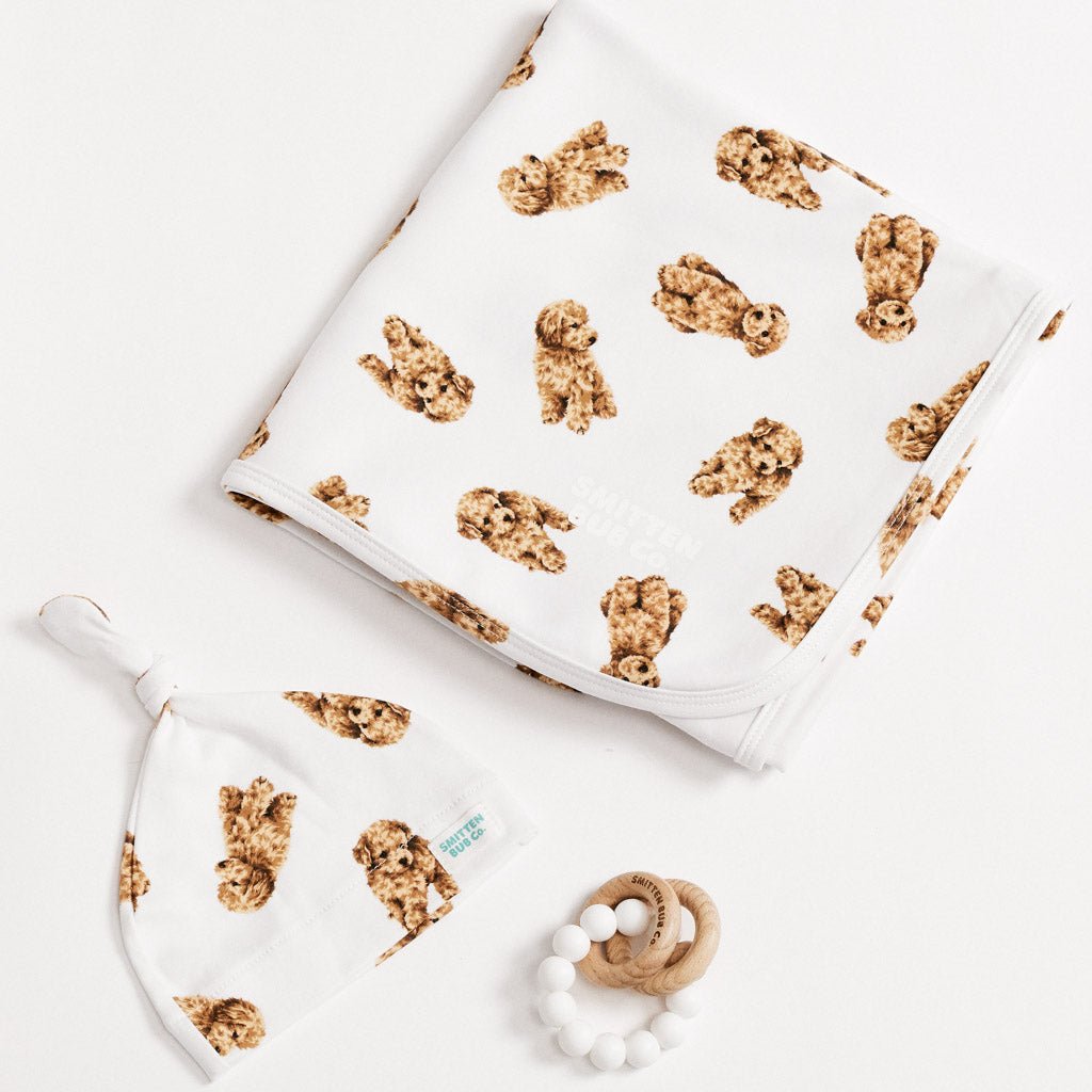 CAVOODLE | Jersey Swaddle Beanie Set - Smitten Bub Co.