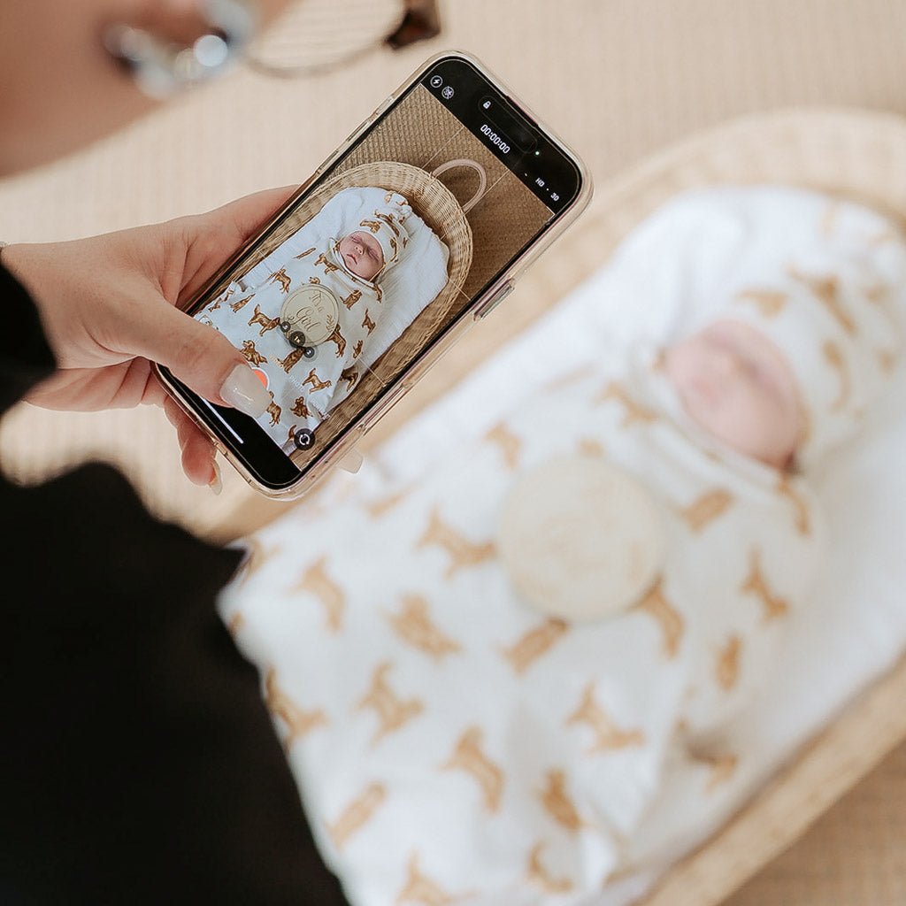 GOLDEN RETRIEVER | Jersey Swaddle Beanie Set - Smitten Bub Co.