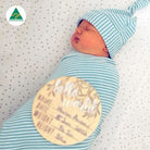 Blue Stripe Swaddle Wrap Set - Smitten Bub Co.