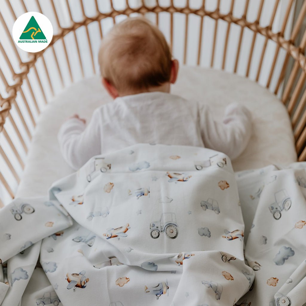 Planes & Trucks Swaddle Set - Smitten Bub Co.