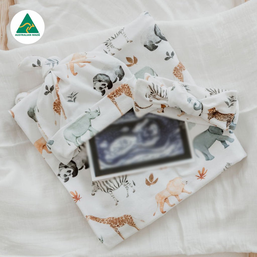 In the Wild Animals Swaddle Set - Smitten Bub Co.