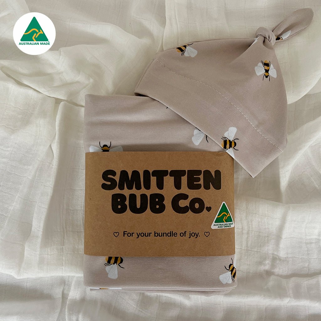 Bumble Bees Swaddle Set - Smitten Bub Co.