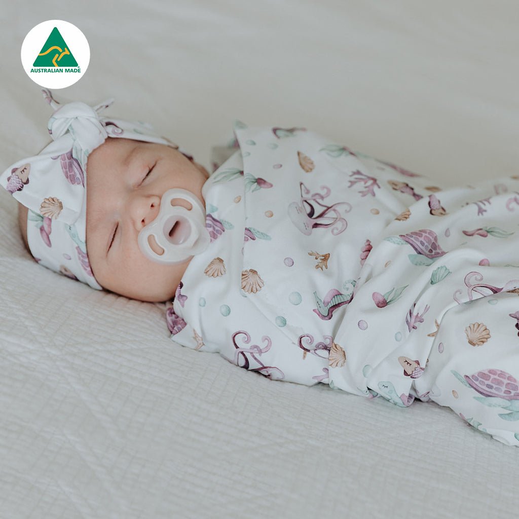 Under the Sea, Octopus & Turtle Swaddle Set - Smitten Bub Co.