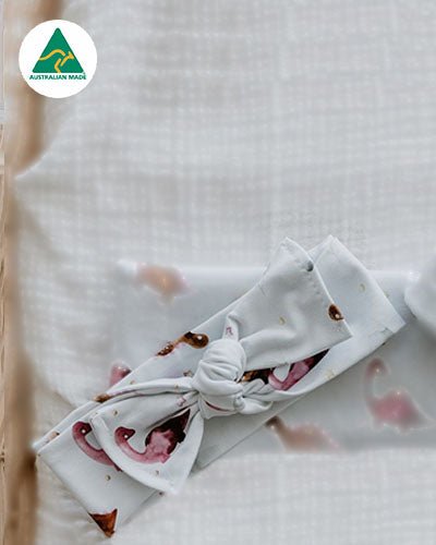 Pink Dinosaur - Topknot Bow - Smitten Bub Co.