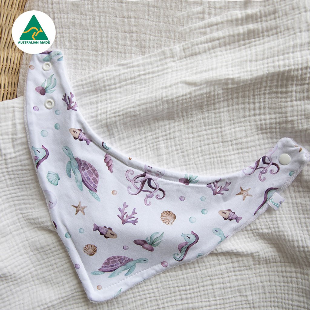 Under the Sea, Octopus & Turtles Bandana Bib - Smitten Bub Co.