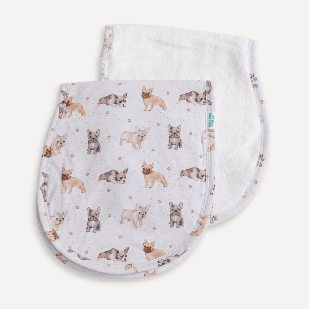 CURVED FRENCHIE | Burp Cloth - Smitten Bub Co.