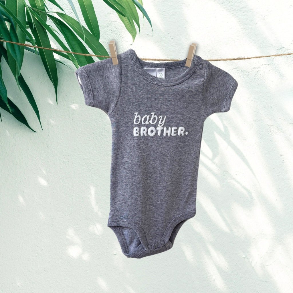 Infant Short Sleeve Romper - Grey Marle - Smitten Bub Co.